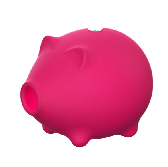 Porquinho rosa com sugador de clitóris