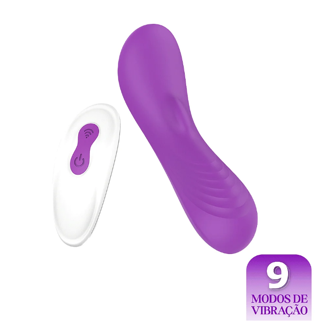 Vibrador de calcinha roxo com controle remoto
