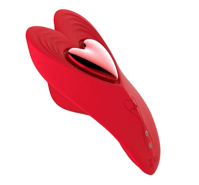 Vibrador de calcinha coração em perspectiva