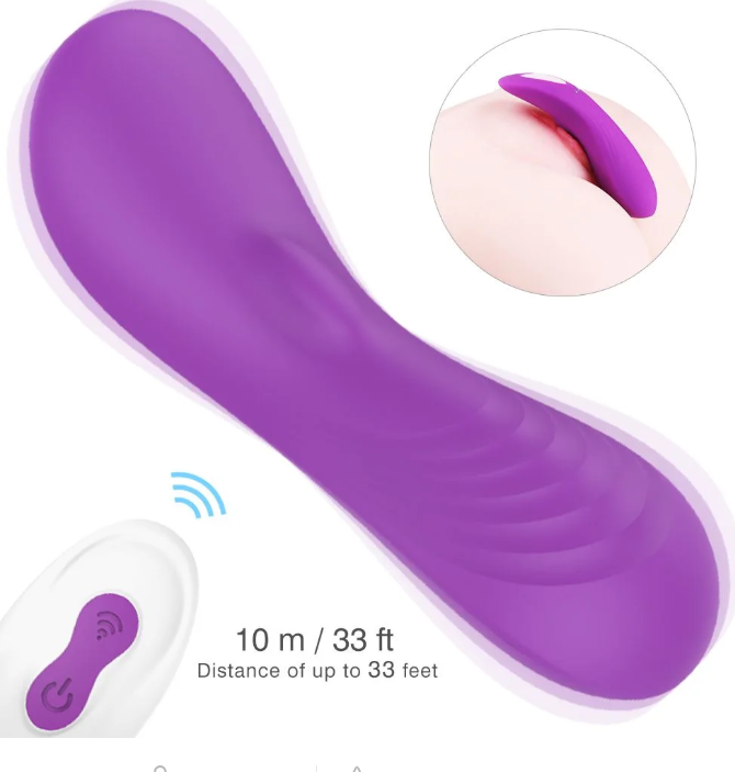 Vibrador de calcinha em uso com controle remoto