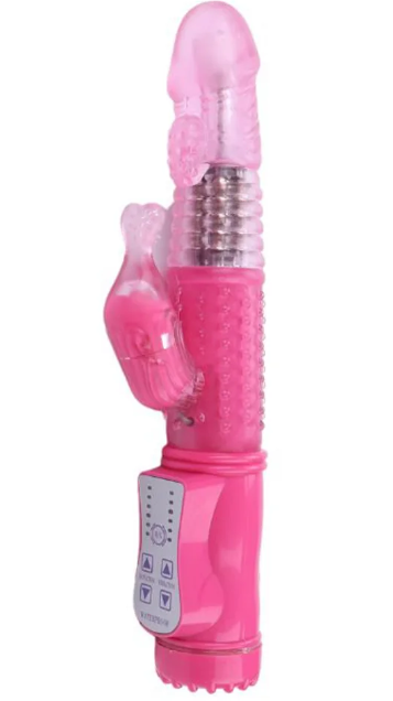 Vibrador Úrsula Rotativo rosa à pilha